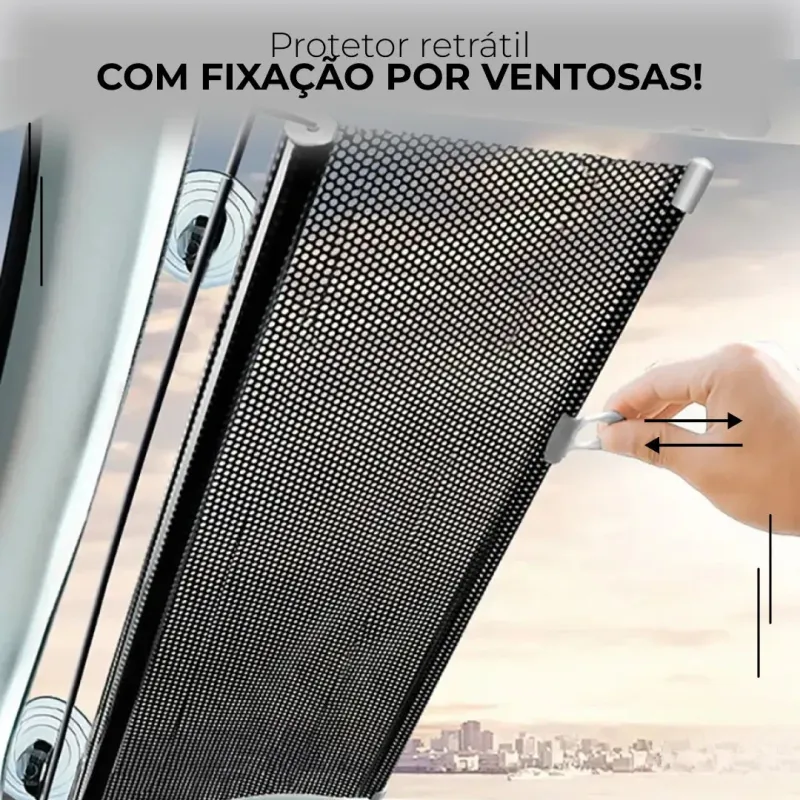 Cortina Retrátil para Para-brisa com Ventosas
