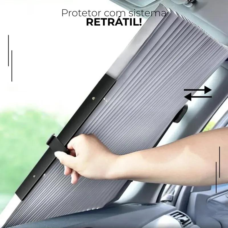 Tapa-Sol Retrátil para Para-brisa com Proteção UV