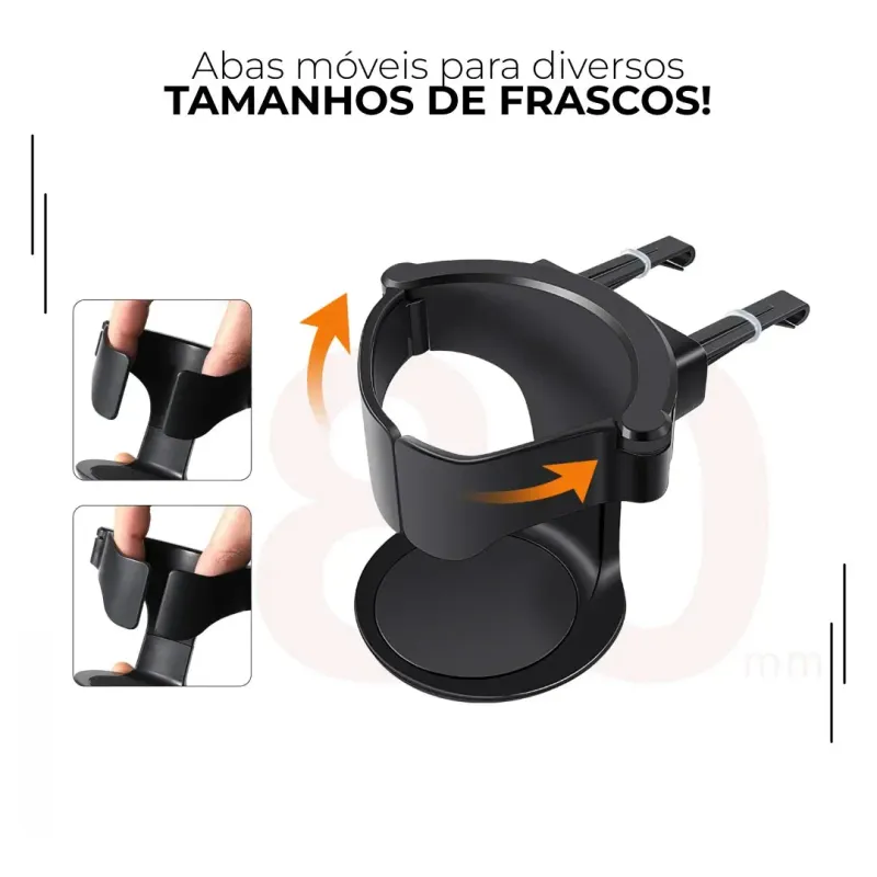 Porta-Copos Ajustável para Saída de Ar (Kit com 2)