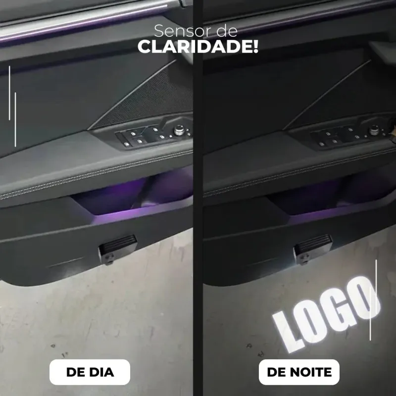 Projetor de Logo para Porta com Sensor