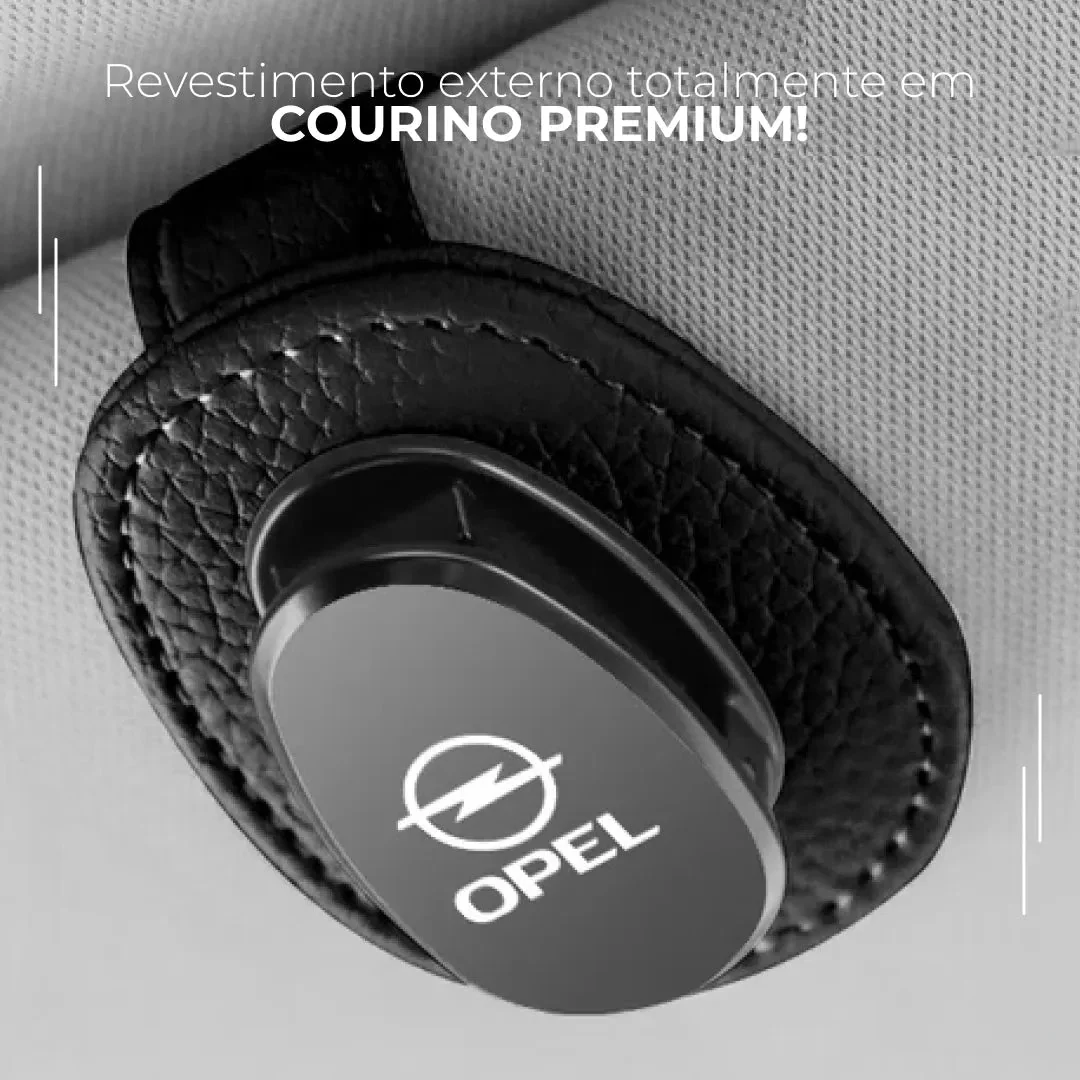 Porta-Óculos de Couro para Quebra-Sol