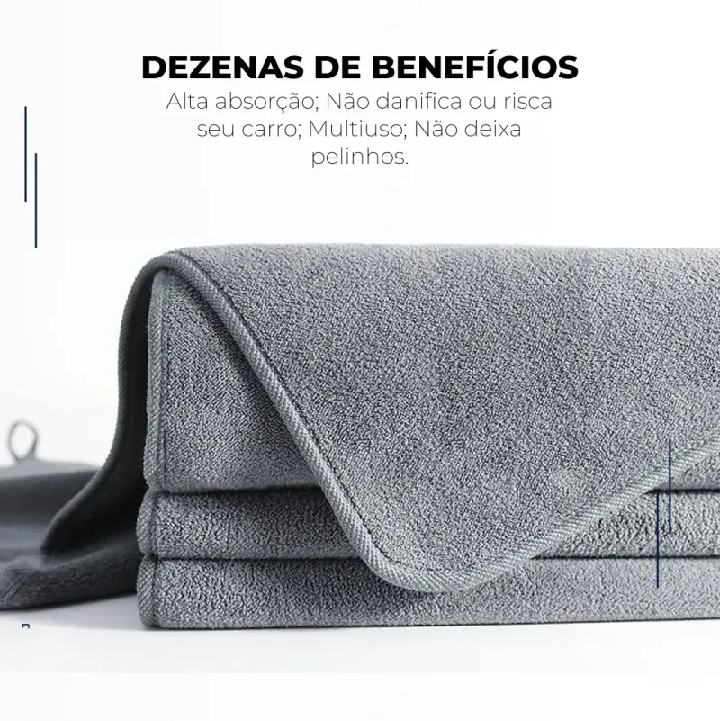 Toalha de Microfibra Automotiva (Kit com 2)