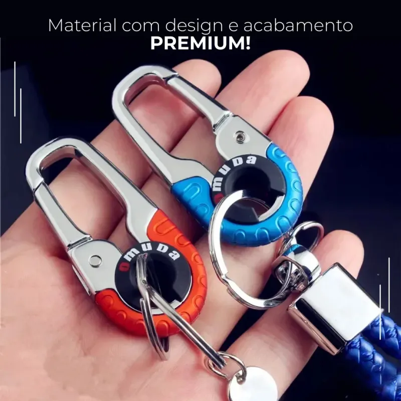 Chaveiro Mosquetão em Metal Forjado (Kit com 2)