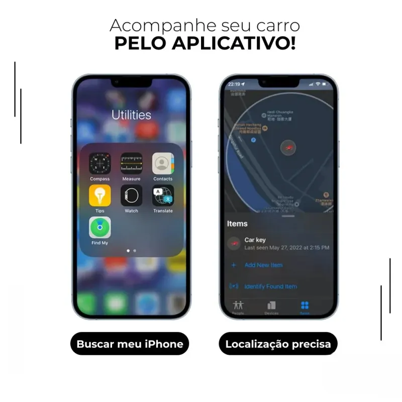 Rastreador Veicular OBD para iPhone (App Buscar)