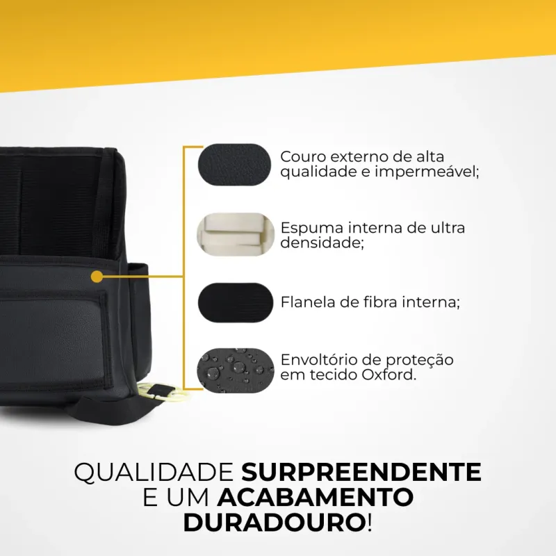 Bolsa Organizadora Entre os Bancos em Couro
