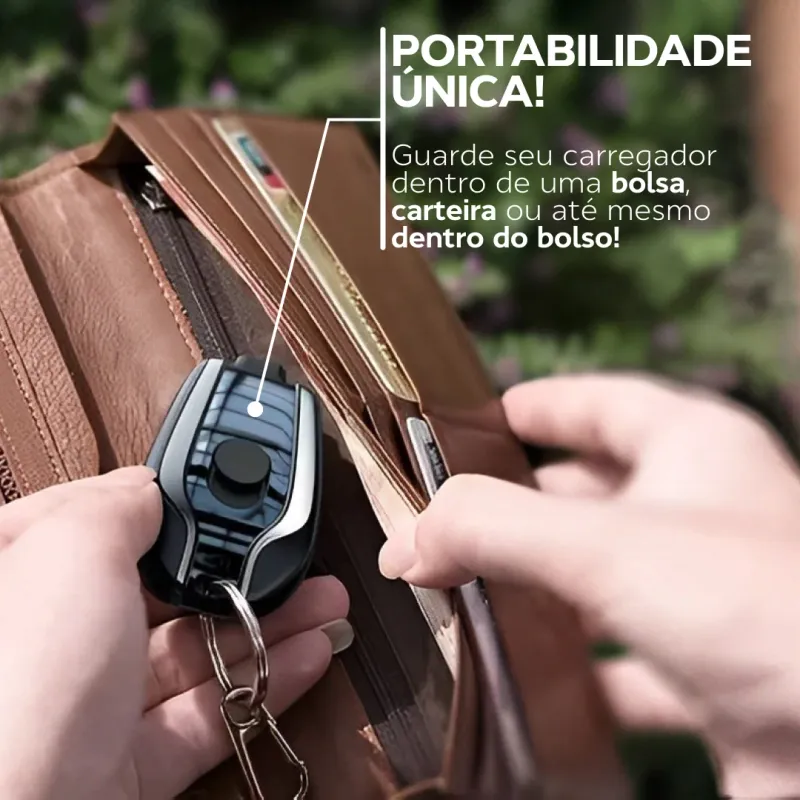 Mini Carregador Portátil de Chaveiro (Kit com 2)