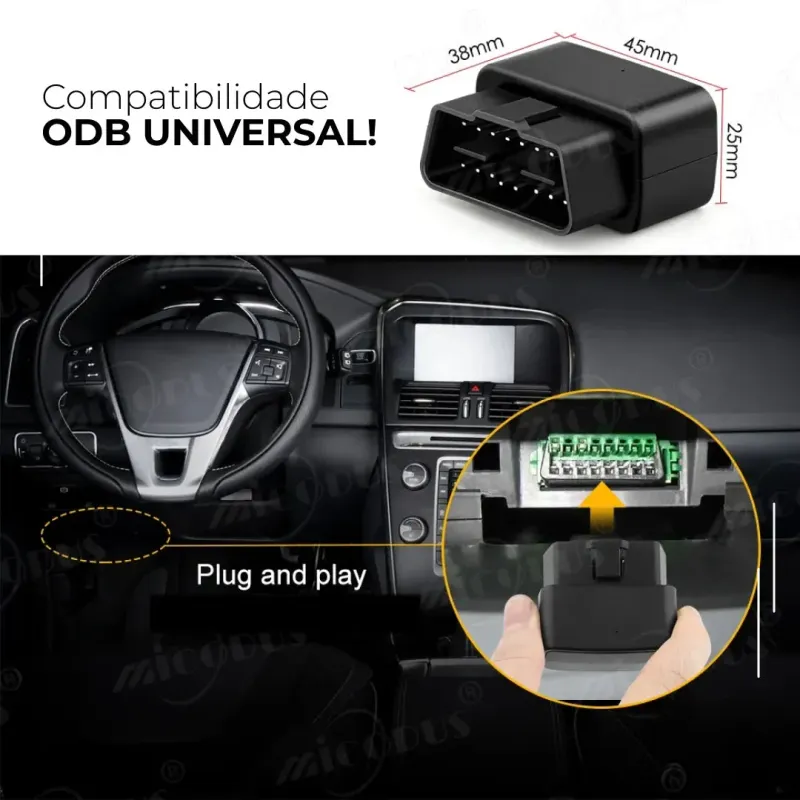 Rastreador Veicular OBD para iPhone (App Buscar)