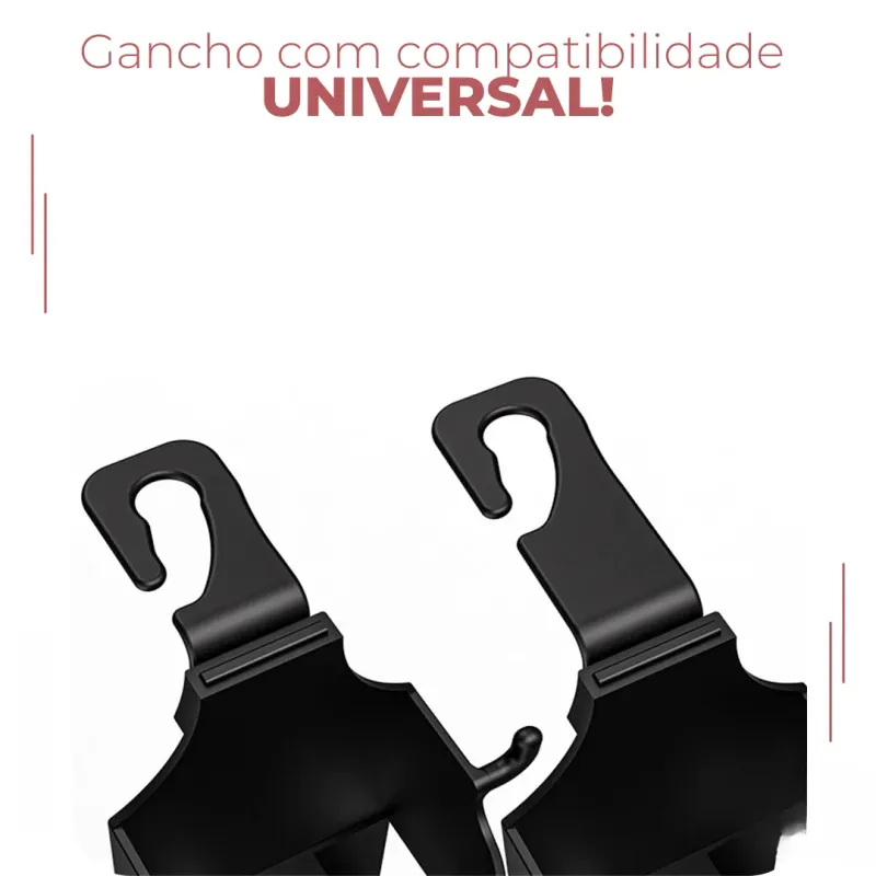 Gancho para Bolsas com Porta-Copo e Apoio de Celular