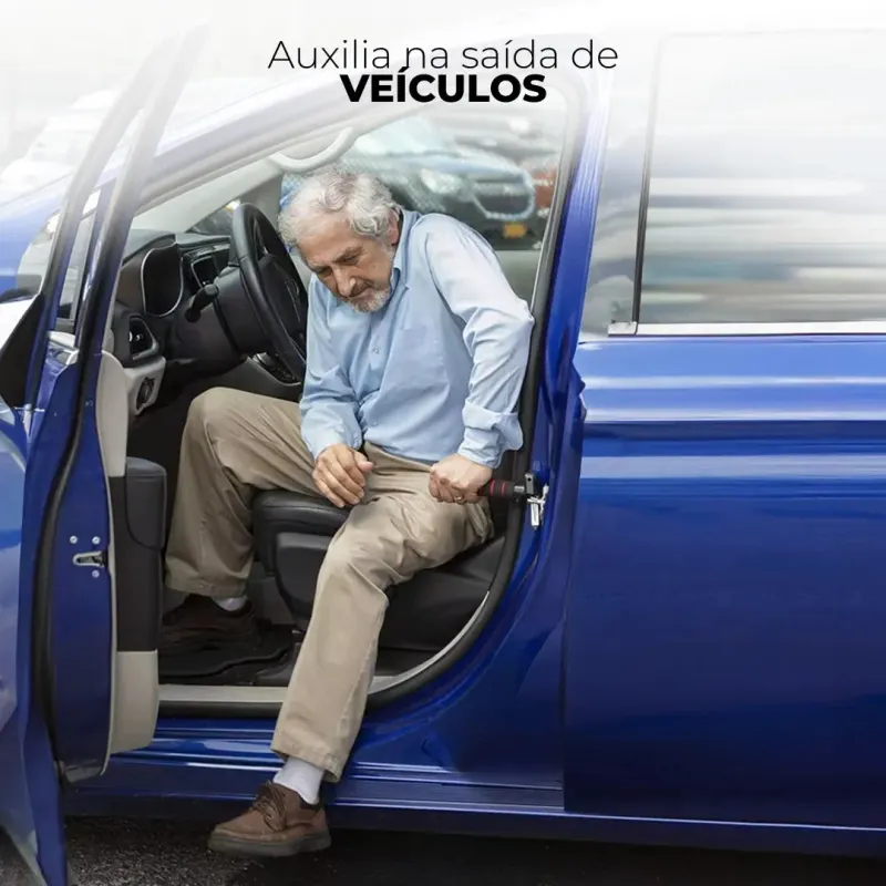 Bastão de Apoio para Sair do Carro com Quebra-Vidros