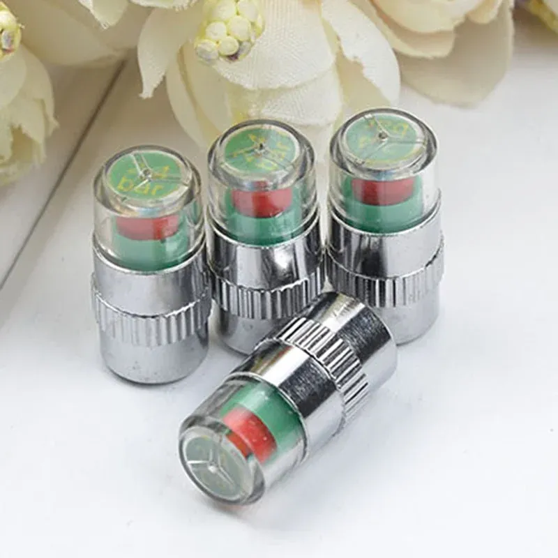 Tampas de Válvula com Indicador de Pressão do Pneu
