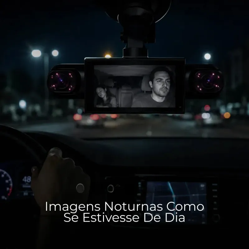 Câmera Veicular Dupla Full HD com Visão Noturna