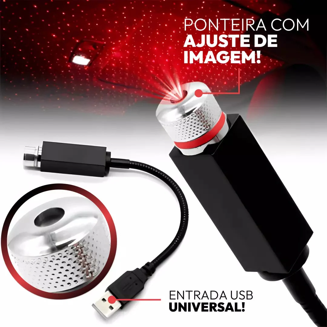 Mini Projetor de Luz Ambiente USB (Kit com 2)