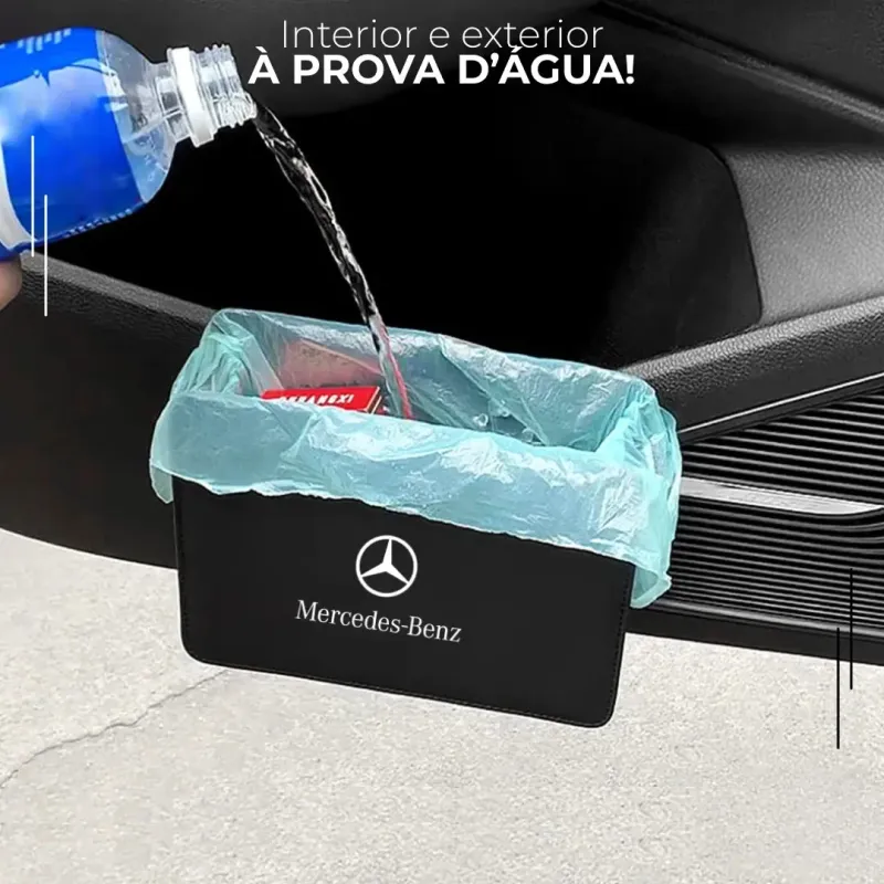 Lixeira e Organizador de Couro para Carro