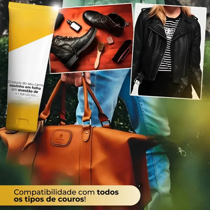 Renovador de Couro Automotivo com Cor (Kit com 2)