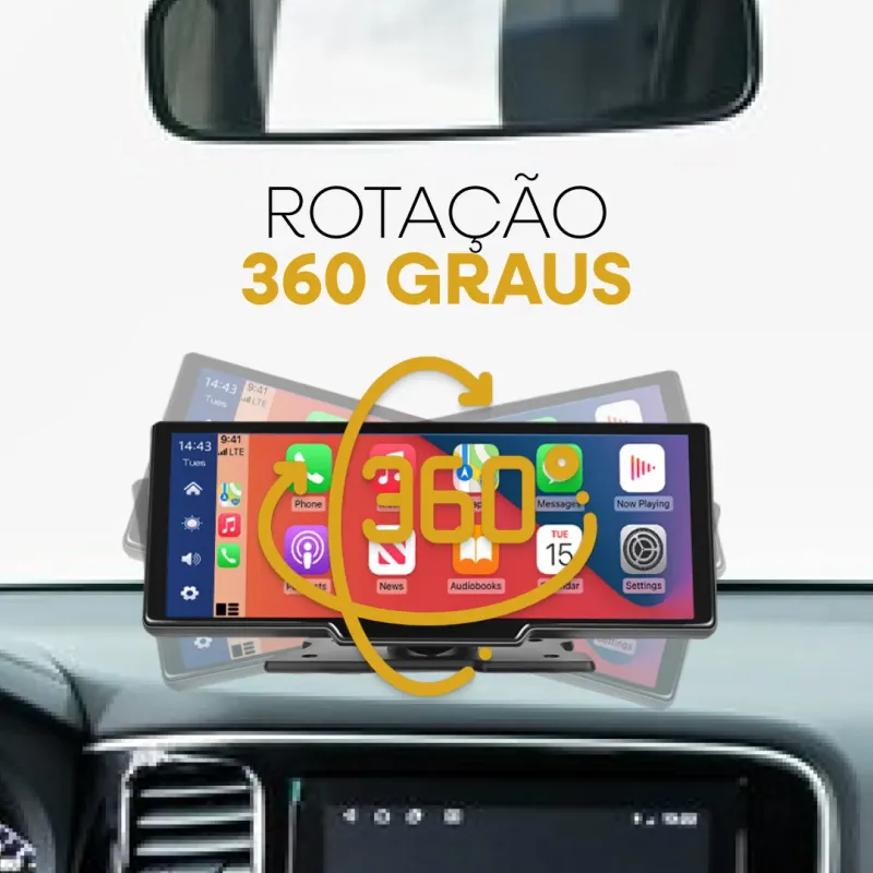 Central Multimídia Portátil CarPlay e Android Auto