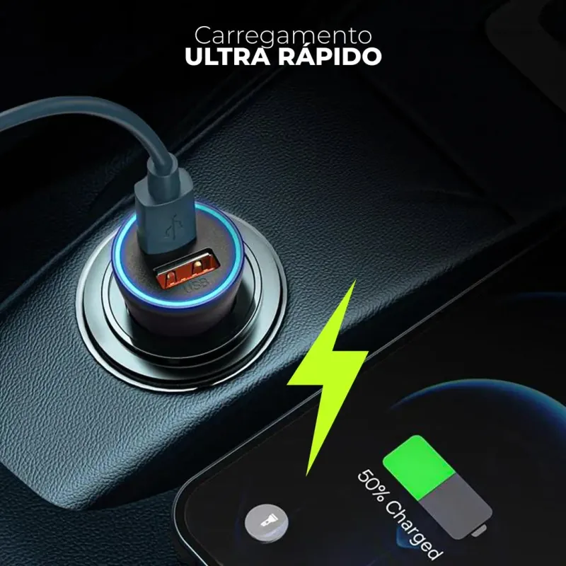 Carregador Veicular com Rastreador GPS para iPhone