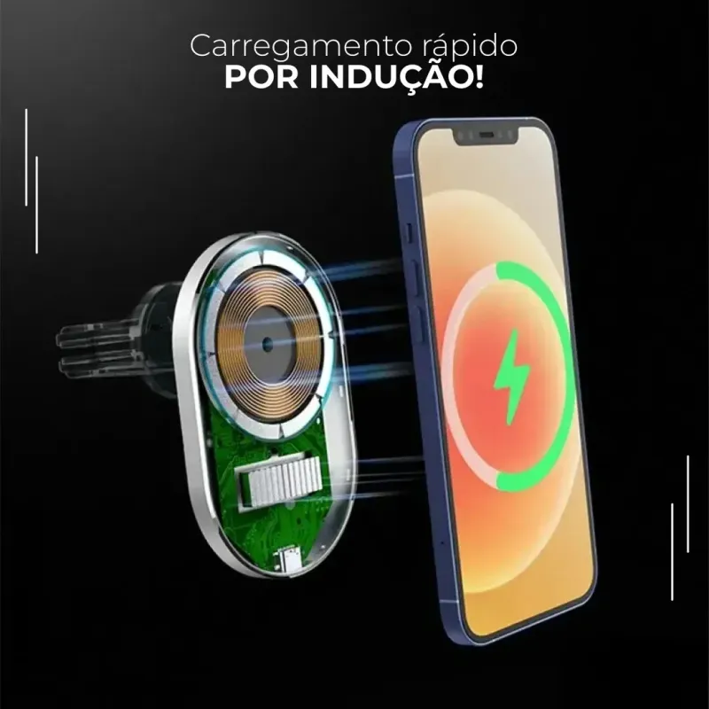 Suporte Magnético com Carregador por Indução 30 W