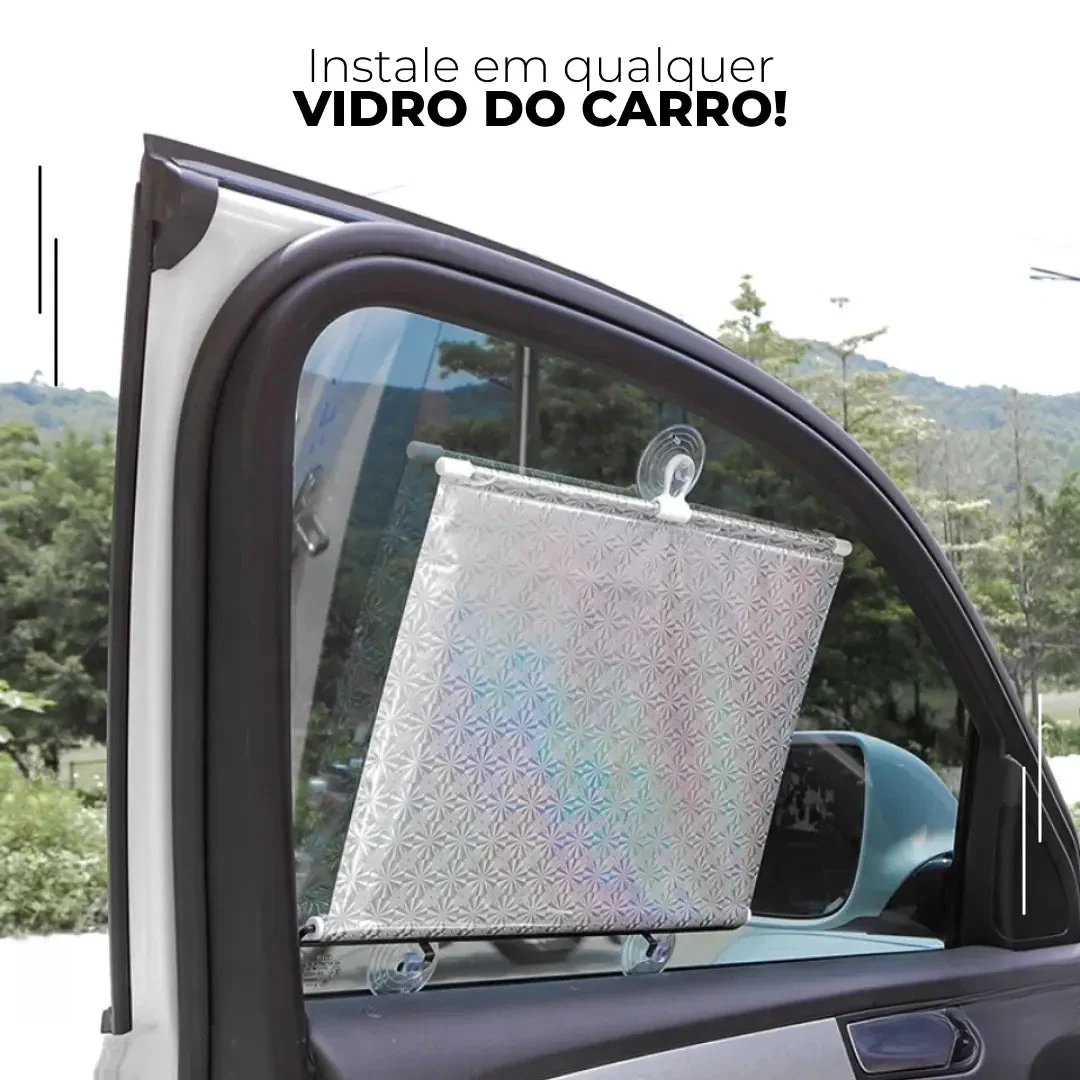 Cortina Retrátil para Para-brisa com Ventosas