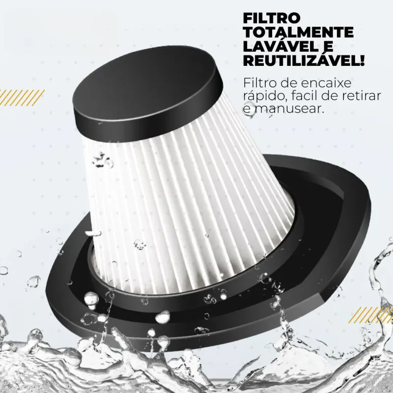 Aspirador e Compressor de Ar Portátil 3 em 1