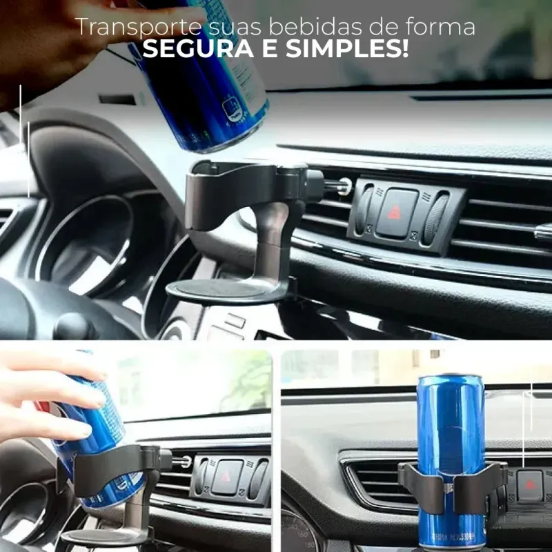 Porta-Copos Ajustável para Saída de Ar (Kit com 2)