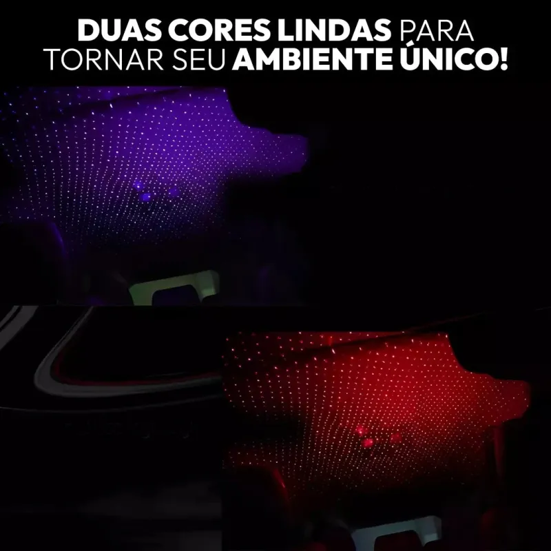 Mini Projetor de Luz Ambiente USB (Kit com 2)