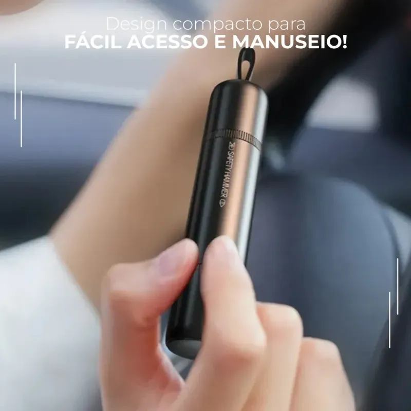 Martelo de Emergência 2 em 1 com Corta-Cinto