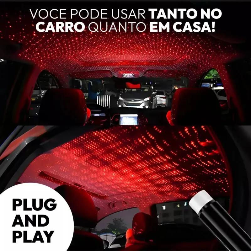 Mini Projetor de Luz Ambiente USB (Kit com 2)