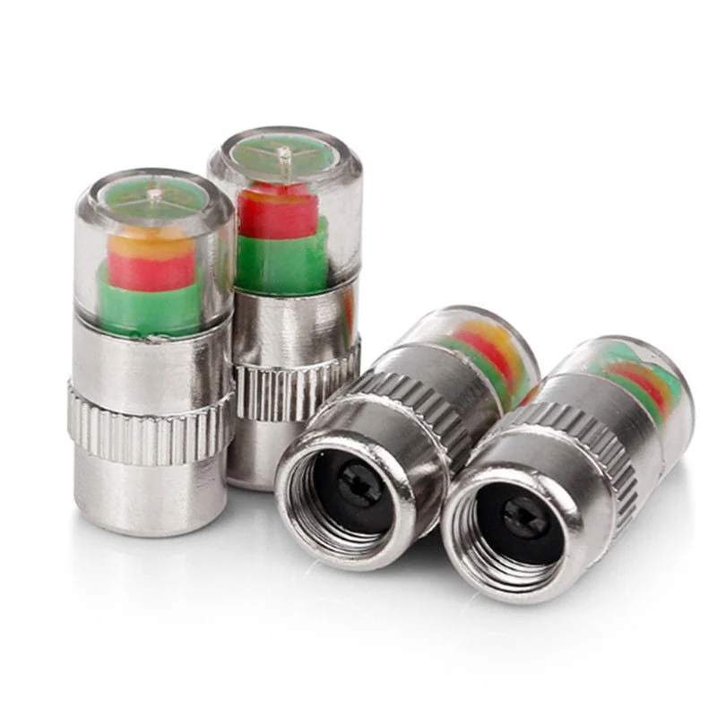 Tampas de Válvula com Indicador de Pressão do Pneu