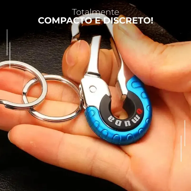 Chaveiro Mosquetão em Metal Forjado (Kit com 2)
