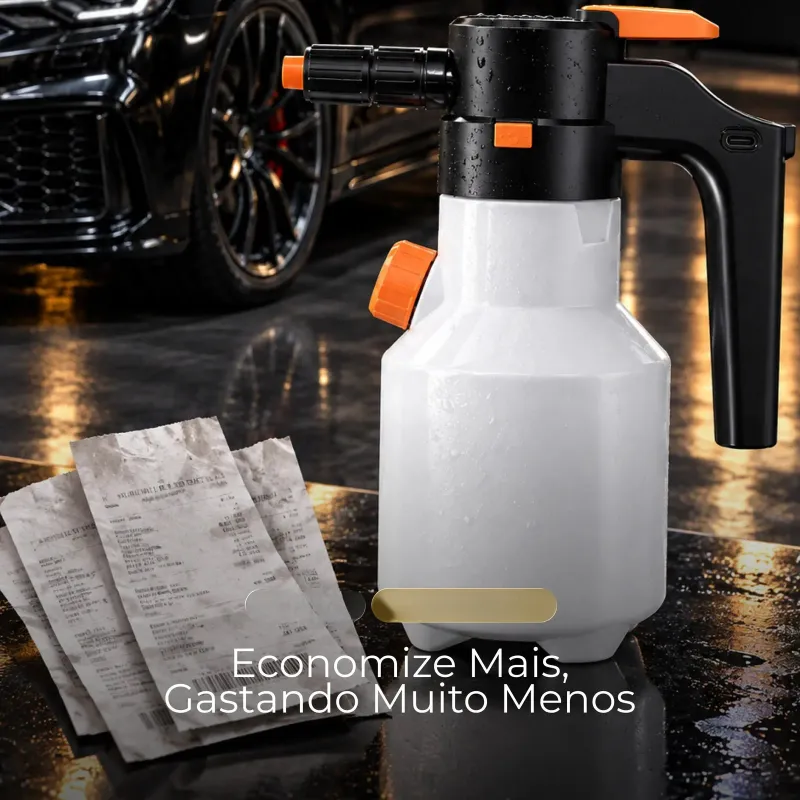 Pulverizador Elétrico de Espuma Sem Fio para Lavagem