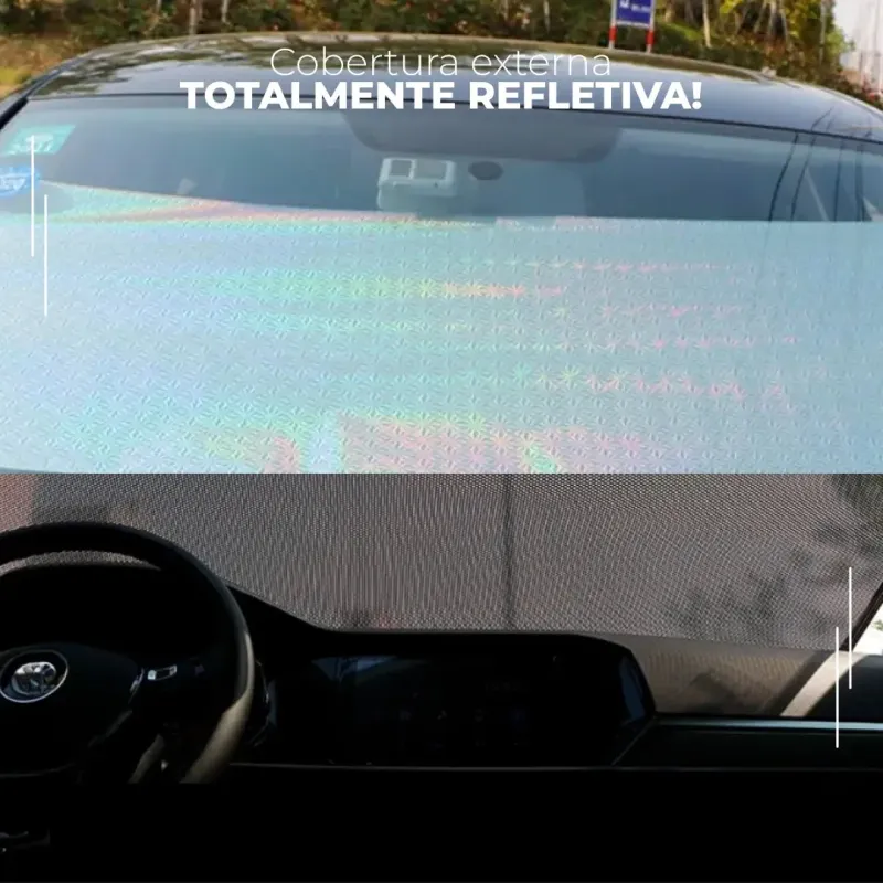 Cortina Retrátil para Para-brisa com Ventosas