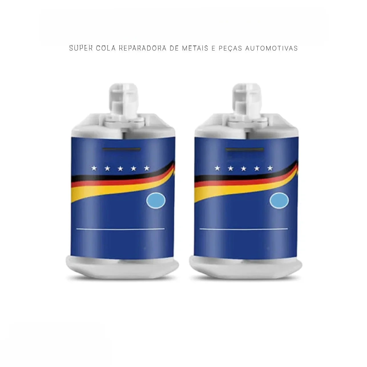 Cola Reparadora de Metais e Peças (Kit com 2)
