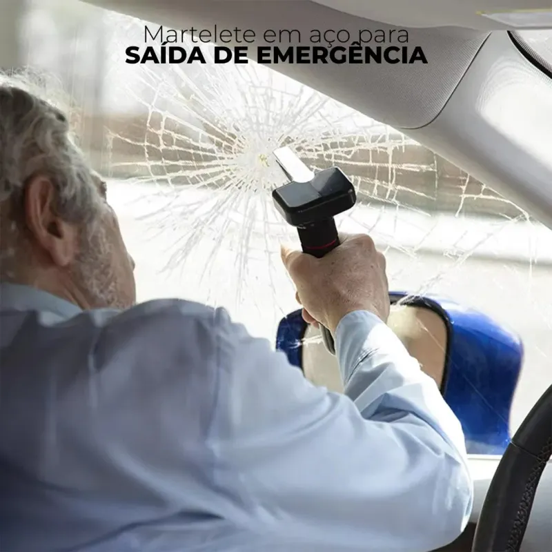 Bastão de Apoio para Sair do Carro com Quebra-Vidros